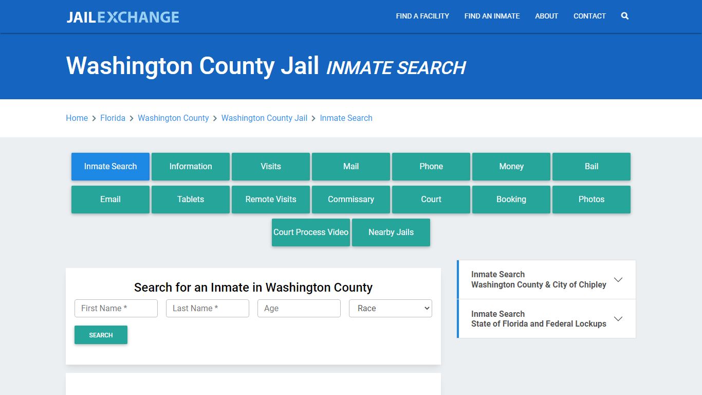 Washington County Jail, FL Inmate Search: Roster & Mugshots